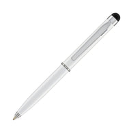Monteverde Poquito Stylus Ballpoint Pen in Pearl White with Chrome Trim