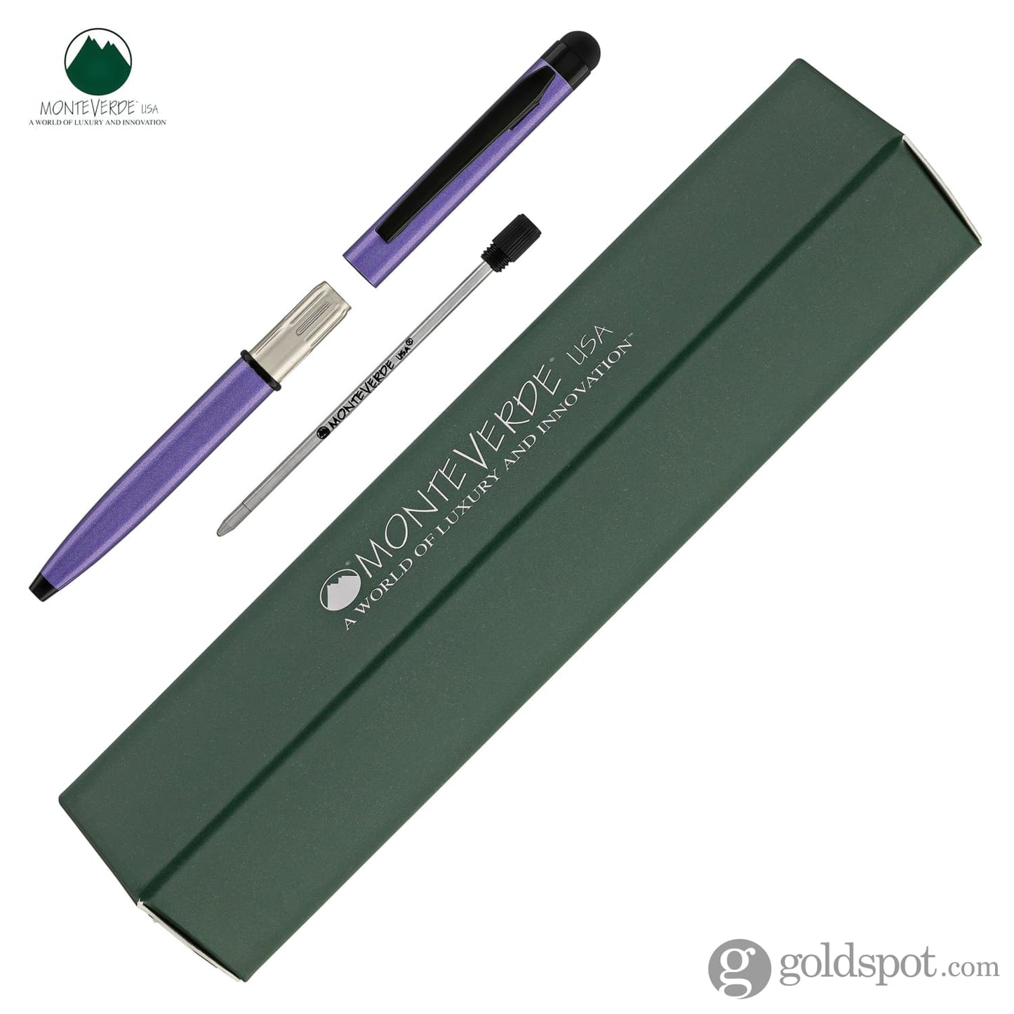 Monteverde Poquito Stylus Ballpoint Pen in Purple Ballpoint Pens