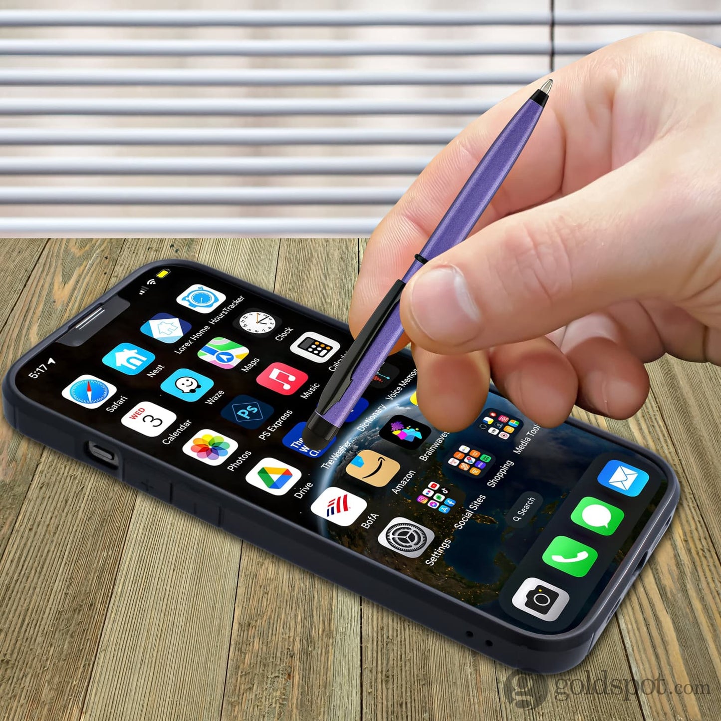 Monteverde Poquito Stylus Ballpoint Pen in Purple Ballpoint Pens