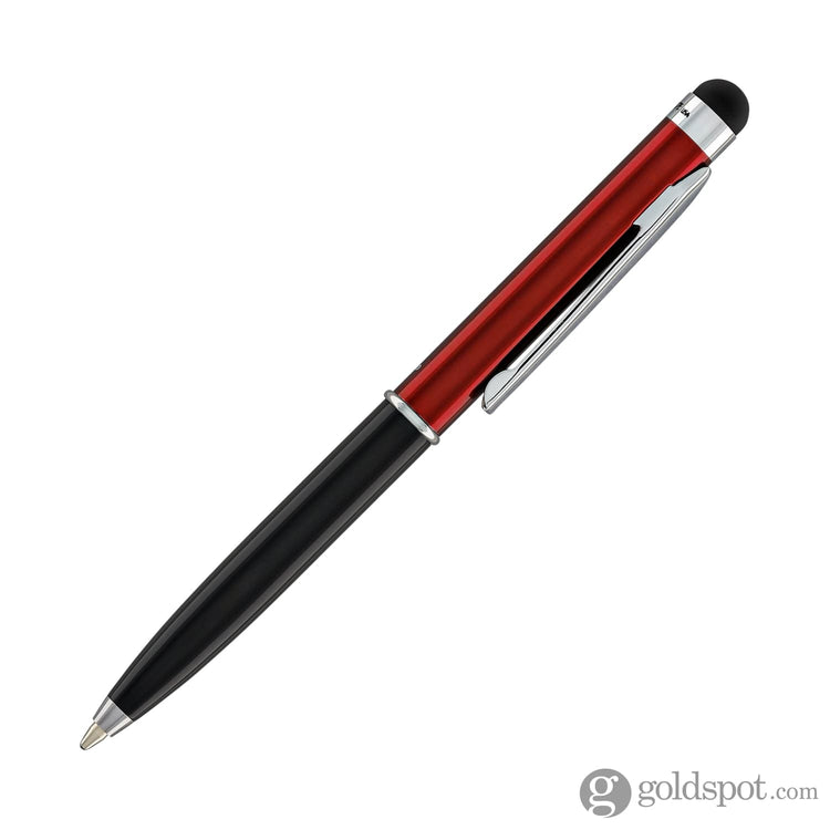 Monteverde Poquito Stylus Ballpoint Pen in Red & Black with Chrome Trim Ballpoint Pens