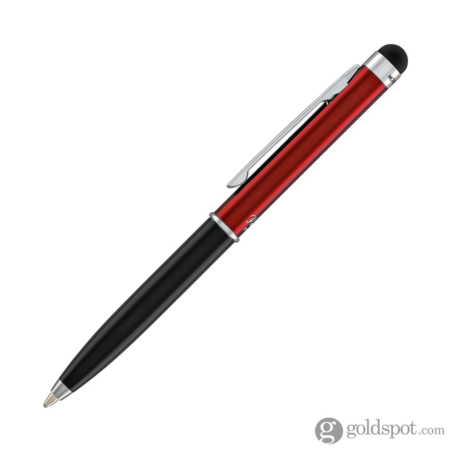 Monteverde Poquito Stylus Ballpoint Pen in Red & Black with Chrome Trim Ballpoint Pens