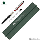 Monteverde Poquito Stylus Ballpoint Pen in Red & Black with Chrome Trim Ballpoint Pens
