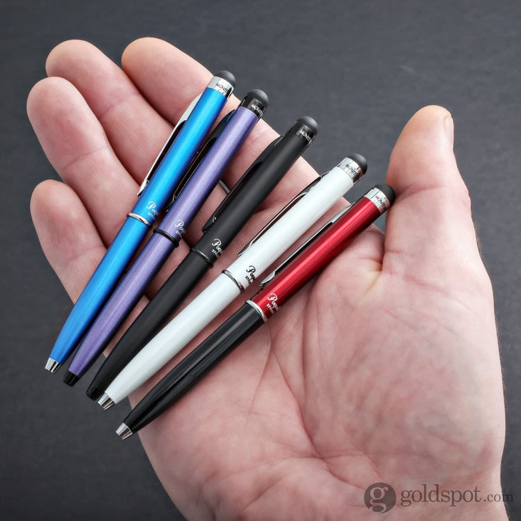 Monteverde Poquito Stylus Ballpoint Pen in Red & Black with Chrome Trim Ballpoint Pens