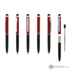 Monteverde Poquito Stylus Ballpoint Pen in Red & Black with Chrome Trim Ballpoint Pens