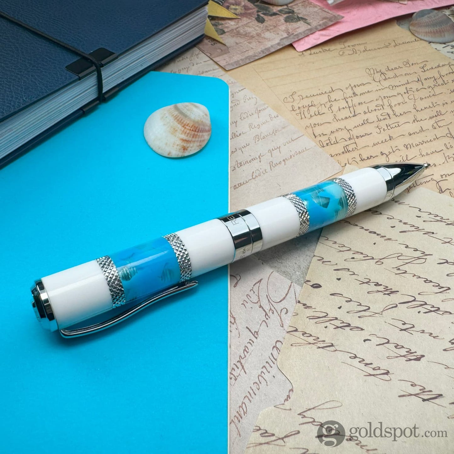 Monteverde Regatta Ballpoint Pen in Santorini Blue Ballpoint Pens