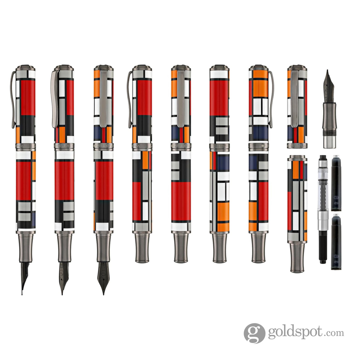 Monteverde Regatta Mondrian Fountain Pen in Composition Set
