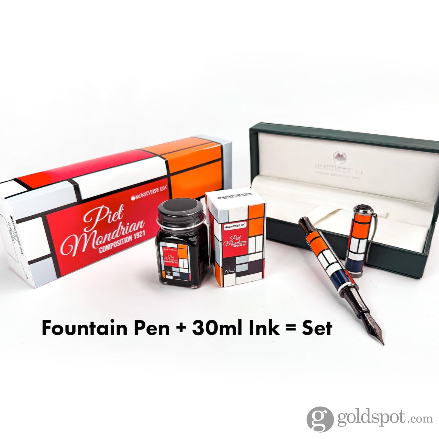 Monteverde Regatta Mondrian Fountain Pen in Composition Set