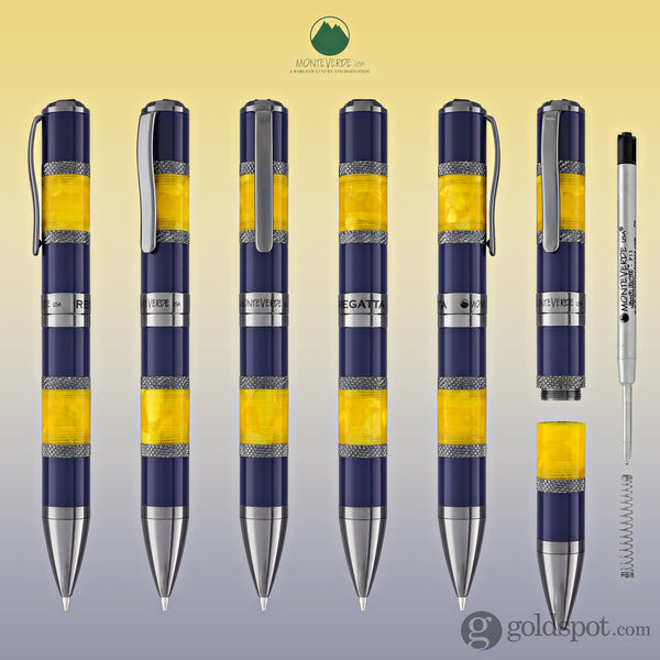 Monteverde Regatta Sport Ballpoint Pen in Blue/Yellow Ballpoint Pen