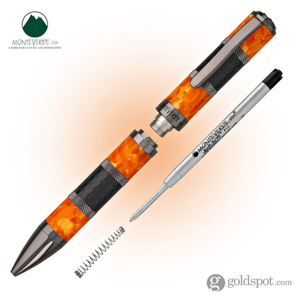 Monteverde Regatta Sport Ballpoint Pen in Orange/Carbon Fiber Ballpoint Pen