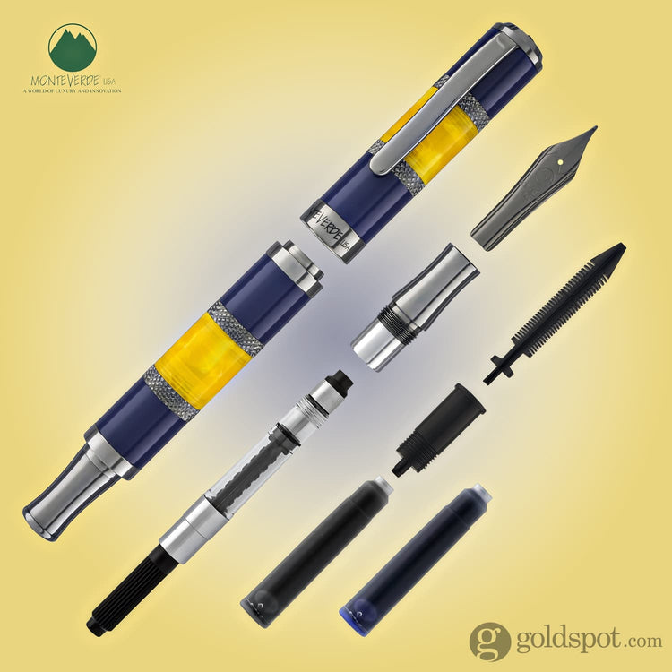 Monteverde Regatta Sport Fountain Pen in Blue/Yellow Fountain Pen