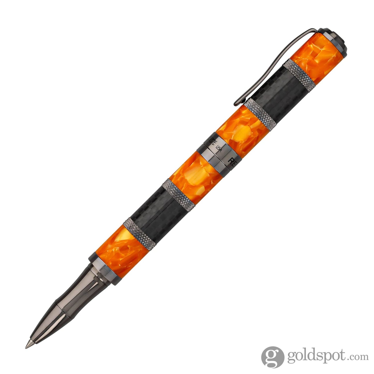 Monteverde Regatta Sport Rollerball Pen in Orange/Carbon Fiber Rollerball Pen