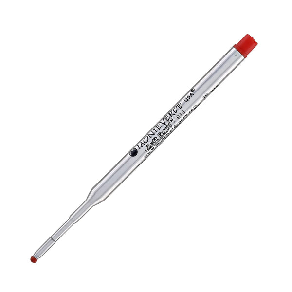 Monteverde Soft Roll Ballpoint Pen Refill in Red - Medium Point Ballpoint Pen Refills