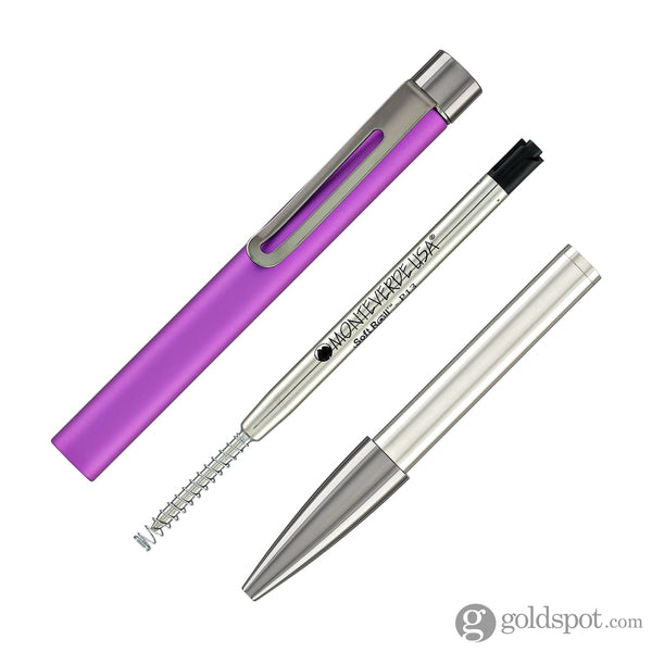 Monteverde USA Ritma Anodized Ballpoint Pen in Purple Ballpoint Pens