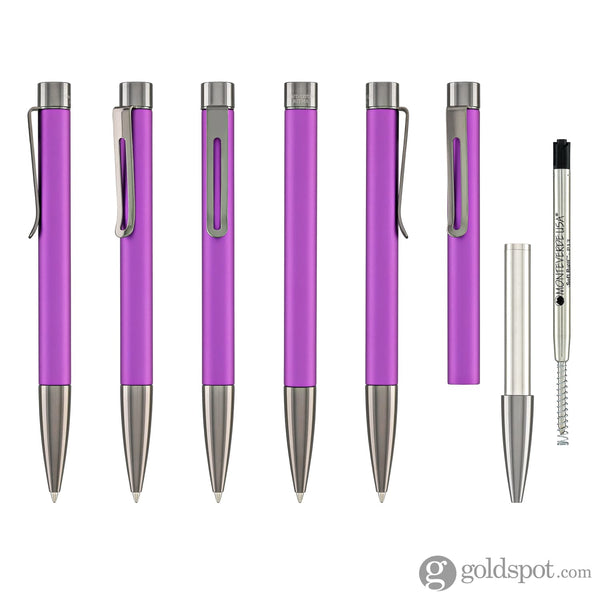 Monteverde USA Ritma Anodized Ballpoint Pen in Purple Ballpoint Pens