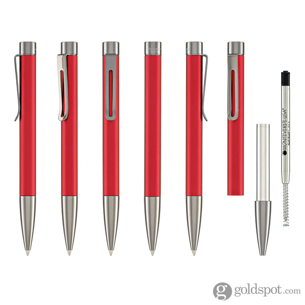 Monteverde USA Ritma Anodized Ballpoint Pen in Red Ballpoint Pens