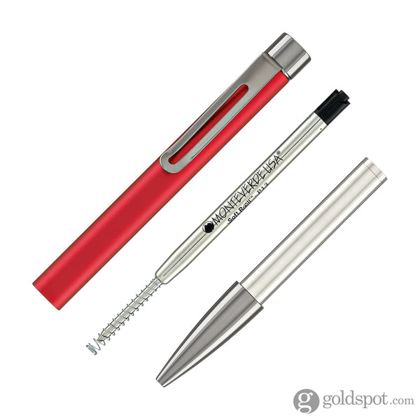 Monteverde USA Ritma Anodized Ballpoint Pen in Red Ballpoint Pens