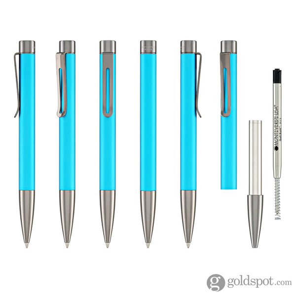 Monteverde USA Ritma Anodized Ballpoint Pen in Turquoise Ballpoint Pens