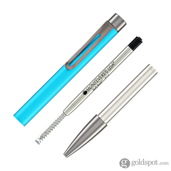 Monteverde USA Ritma Anodized Ballpoint Pen in Turquoise Ballpoint Pens