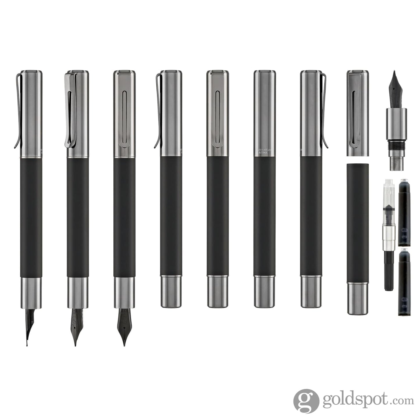 Monteverde USA Ritma Anodized Fountain Pen in Black Fountain Pen