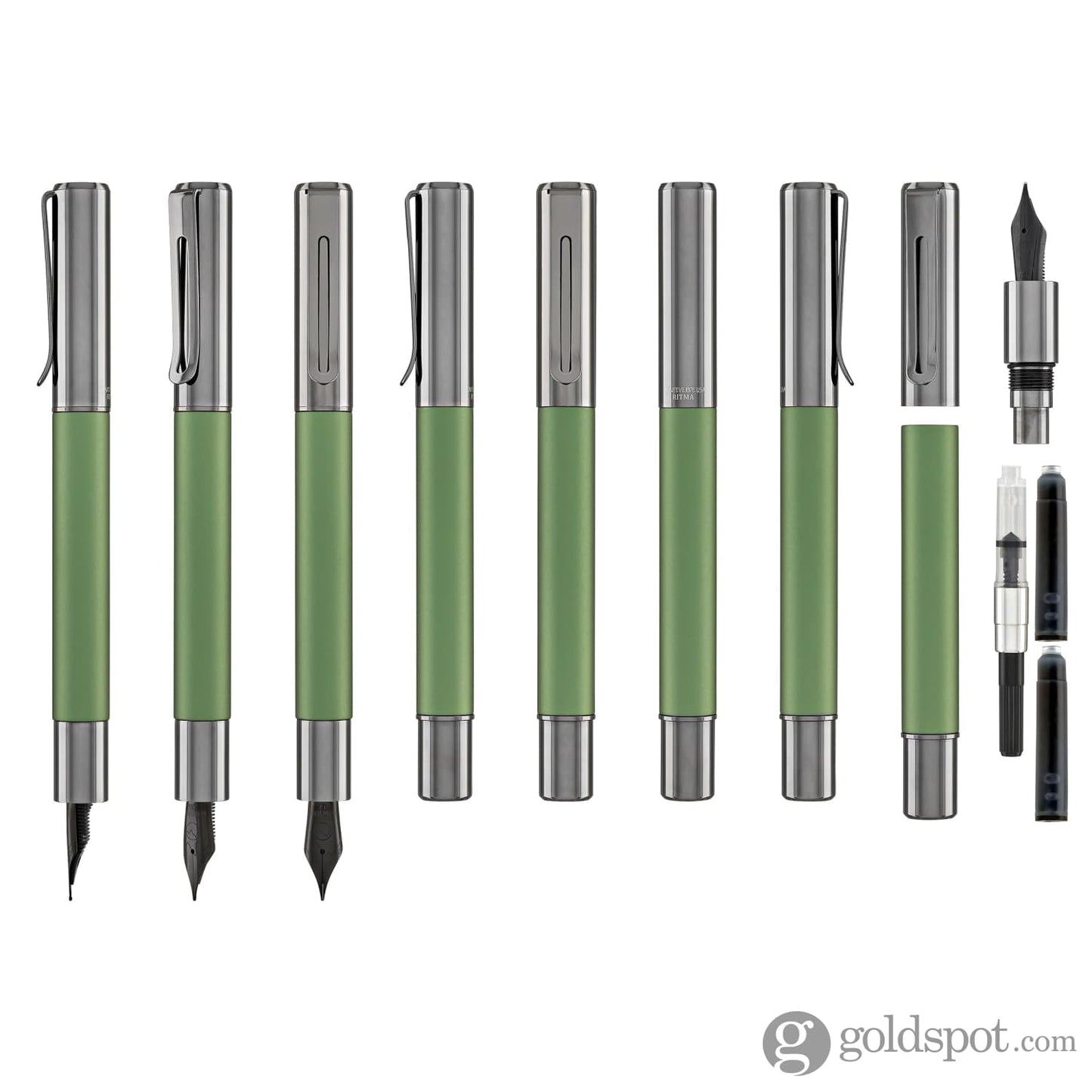 Monteverde USA Ritma Anodized Fountain Pen in Green Fountain Pen