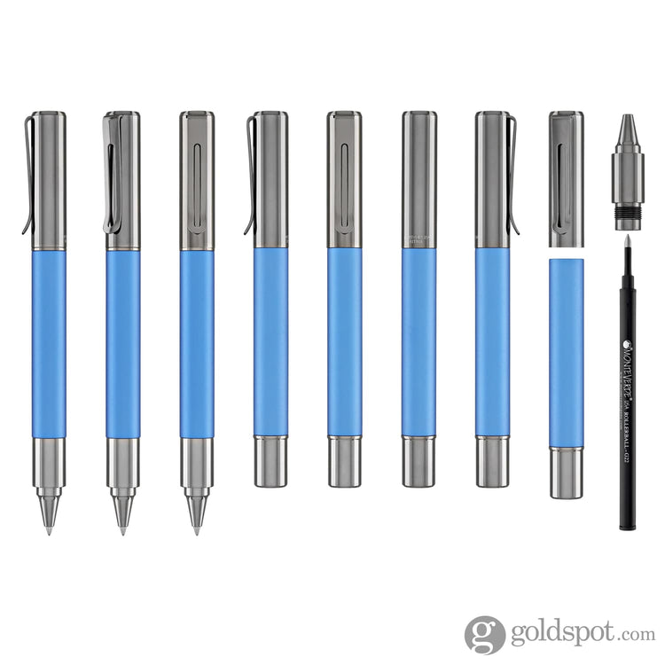 Monteverde USA Ritma Anodized Rollerball Pen in Blue Rollerball Pen