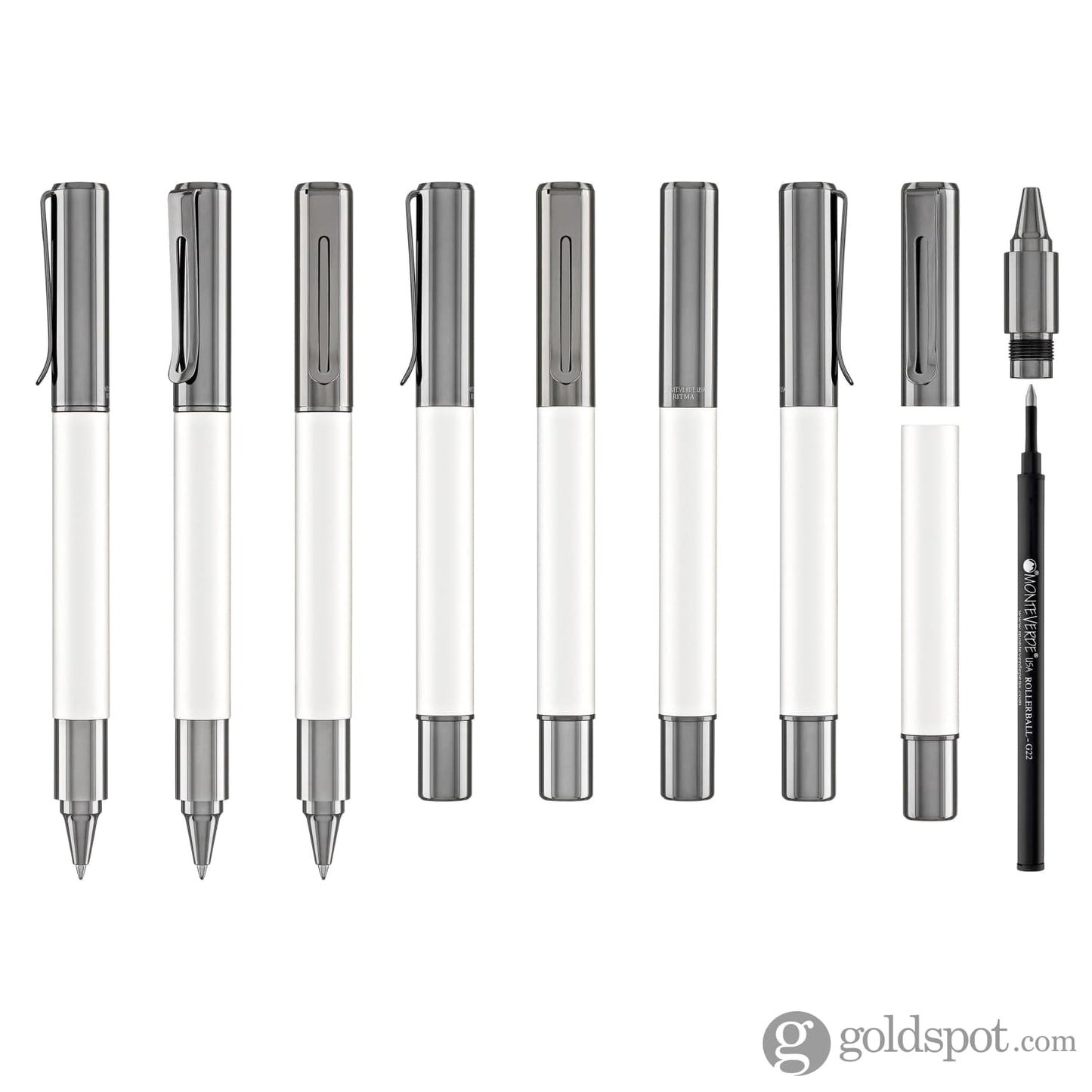 Monteverde USA Ritma Anodized Rollerball Pen in Silver Rollerball Pen