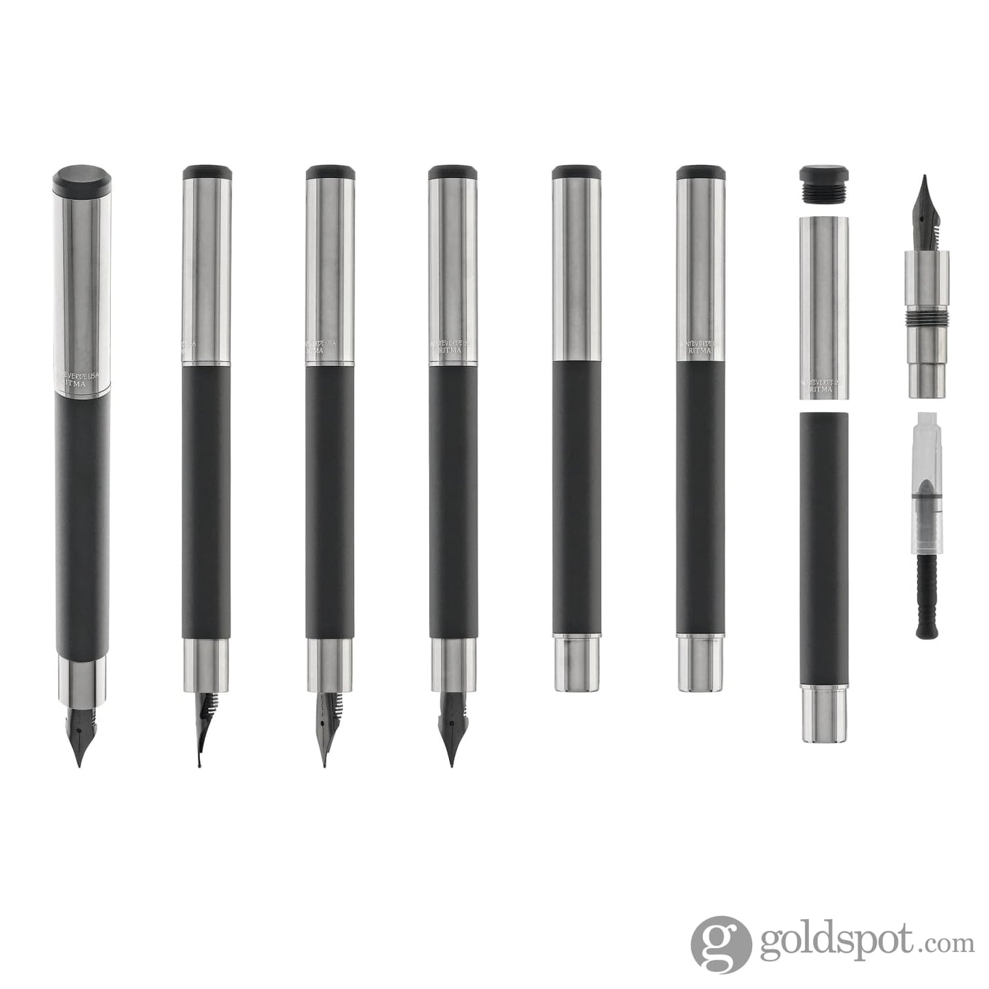 Monteverde USA Ritma Convertible Pocket-Neck Fountain Pen in Gala Black Fountain Pen