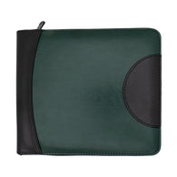 Monteverde Vegan Leather Zippered 12 Pen Case in Green/Black