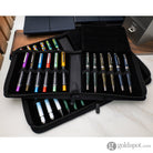 Monteverde Vegan Leather Zippered 12 Pen Case in Green/Black Pen Cases