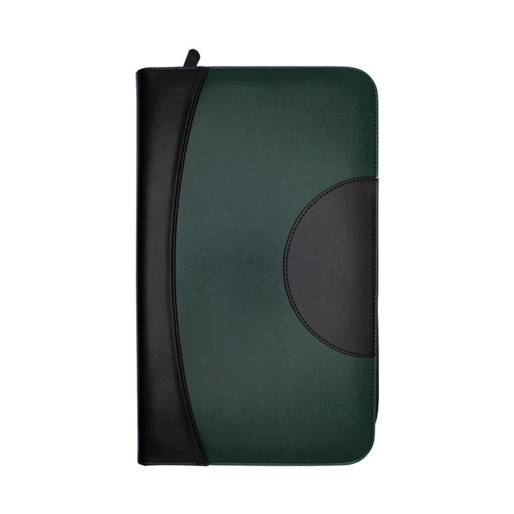 Monteverde Vegan Leather Zippered 24 Pen Case in Green/Black Pen Cases