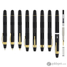 Nahvalur Eclipse Retractable Fountain Pen in Black with Gold Trim Fountain Pen