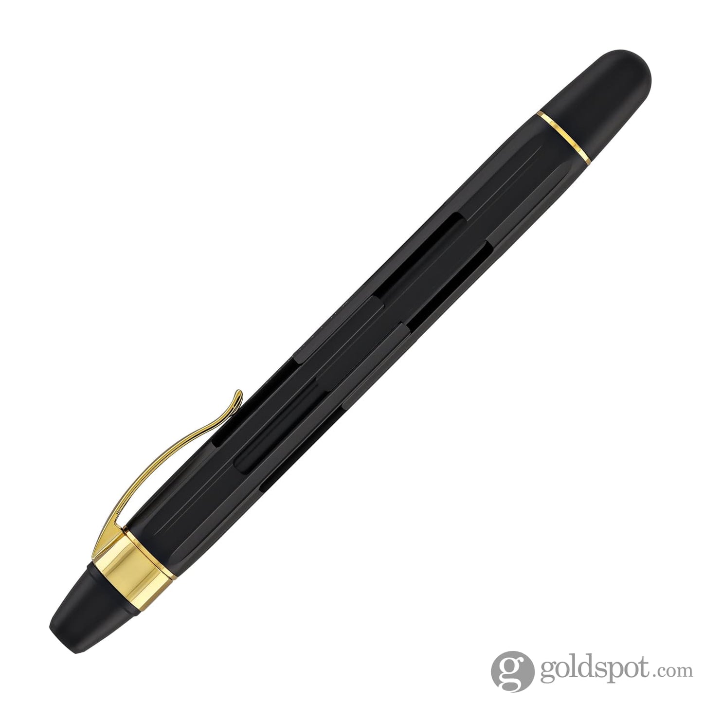 Nahvalur Eclipse Retractable Fountain Pen in Black with Gold Trim Fountain Pen