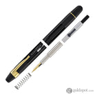 Nahvalur Eclipse Retractable Fountain Pen in Black with Gold Trim Fountain Pen