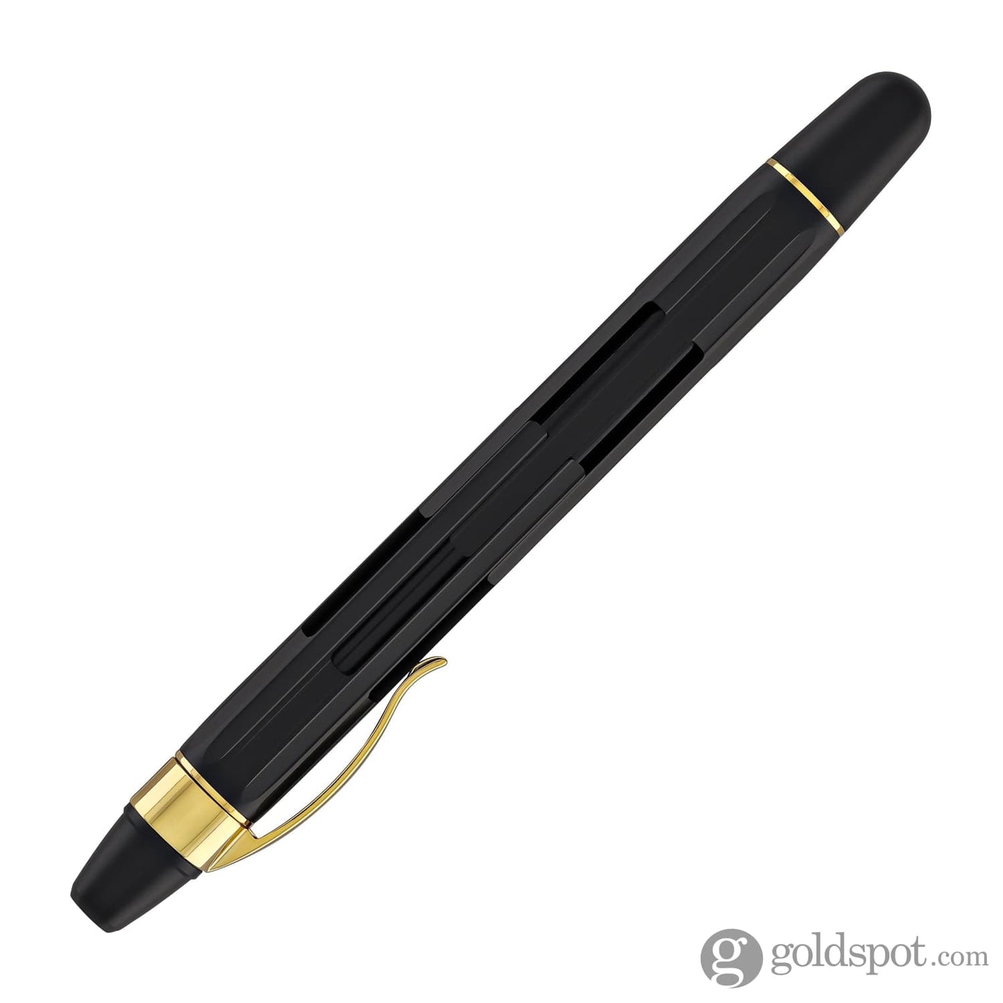 Nahvalur Eclipse Retractable Fountain Pen in Black with Gold Trim Fountain Pen