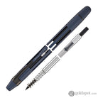 Nahvalur Eclipse Retractable Fountain Pen in Cobalt with Black Trim Fountain Pen