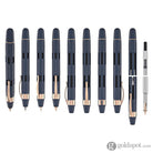 Nahvalur Eclipse Retractable Fountain Pen in Cobalt with Rose Gold Trim Fountain Pen