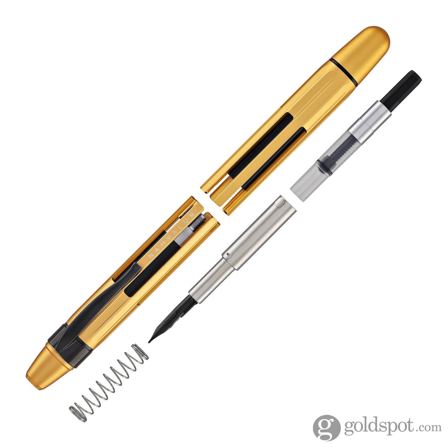 Nahvalur Eclipse Retractable Fountain Pen in Electrum Fountain Pen