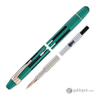 Nahvalur Eclipse Retractable Fountain Pen in Emerald with Gold Trim Fountain Pen