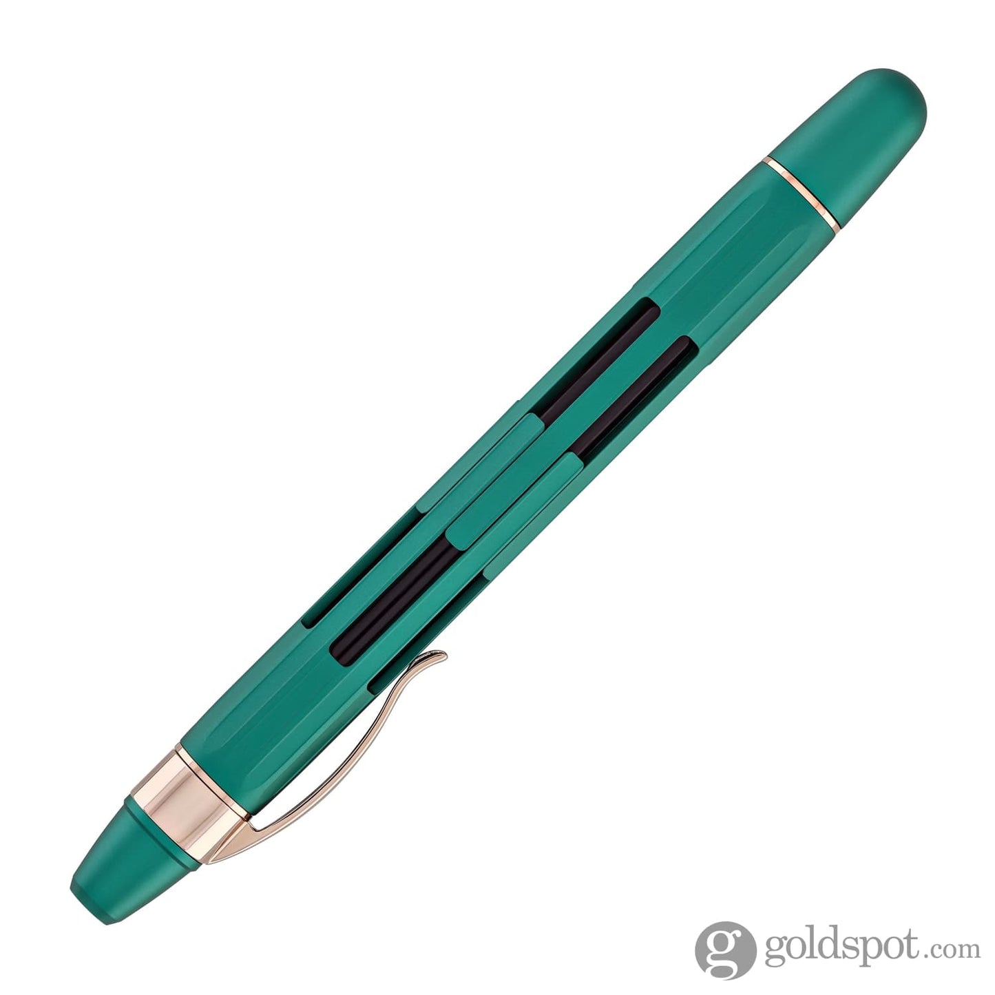 Nahvalur Eclipse Retractable Fountain Pen in Emerald with Gold Trim Fountain Pen