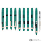 Nahvalur Eclipse Retractable Fountain Pen in Emerald with Gold Trim Fountain Pen