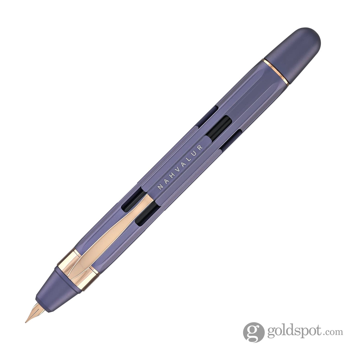 Nahvalur Eclipse Retractable Fountain Pen in Hepatizon with Rose Gold Trim Fountain Pen
