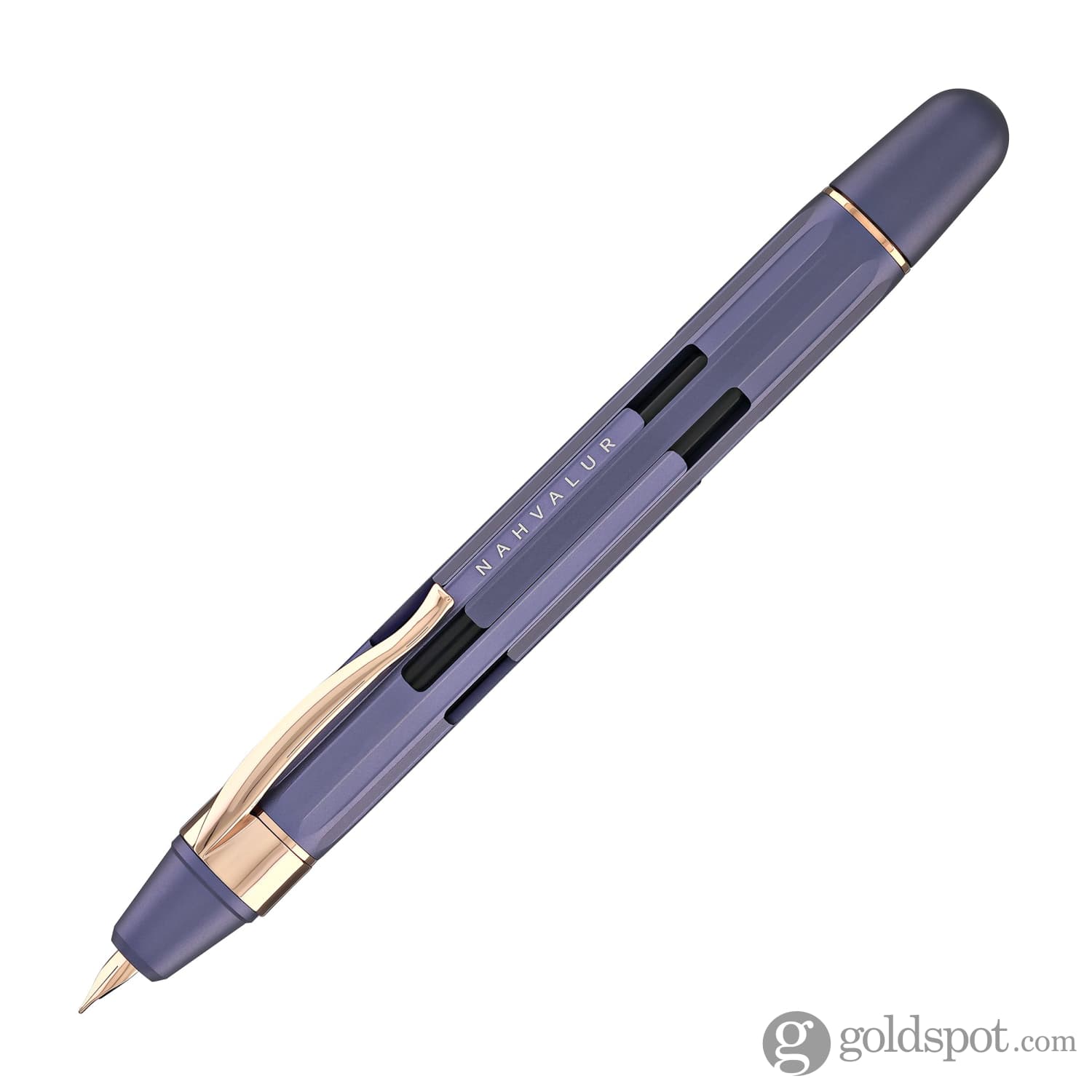 Nahvalur Eclipse Retractable Fountain Pen in Hepatizon with Rose