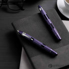 Nahvalur Eclipse Retractable Fountain Pen in Hepatizon with Silver Trim Fountain Pen