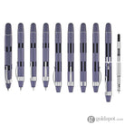 Nahvalur Eclipse Retractable Fountain Pen in Hepatizon with Silver Trim Fountain Pen