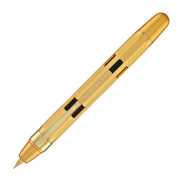 Nahvalur Eclipse Retractable Fountain Pen in Pure Gold Fountain Pen