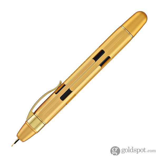 Nahvalur Eclipse Retractable Fountain Pen in Pure Gold Fountain Pen