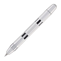 Nahvalur Eclipse Retractable Fountain Pen in Pure Silver