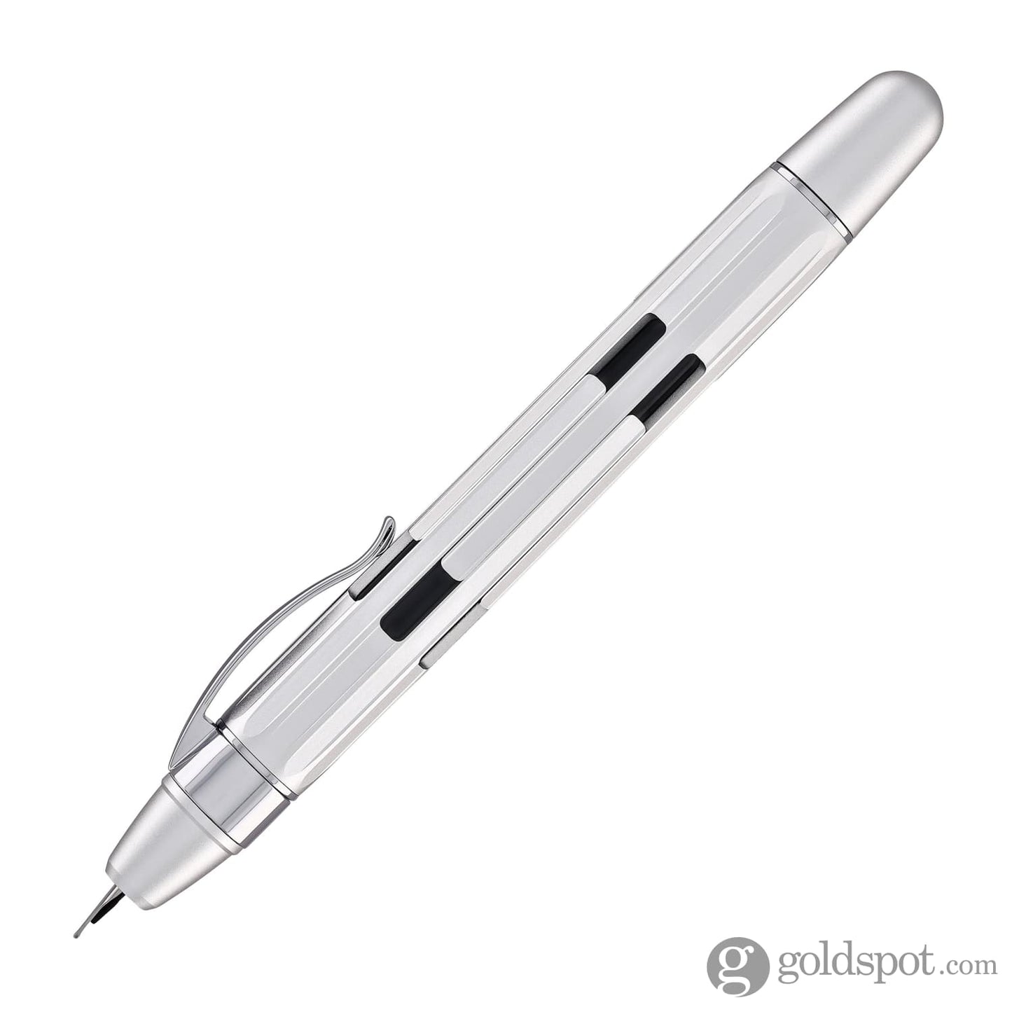 Nahvalur Eclipse Retractable Fountain Pen in Pure Silver Fountain Pen