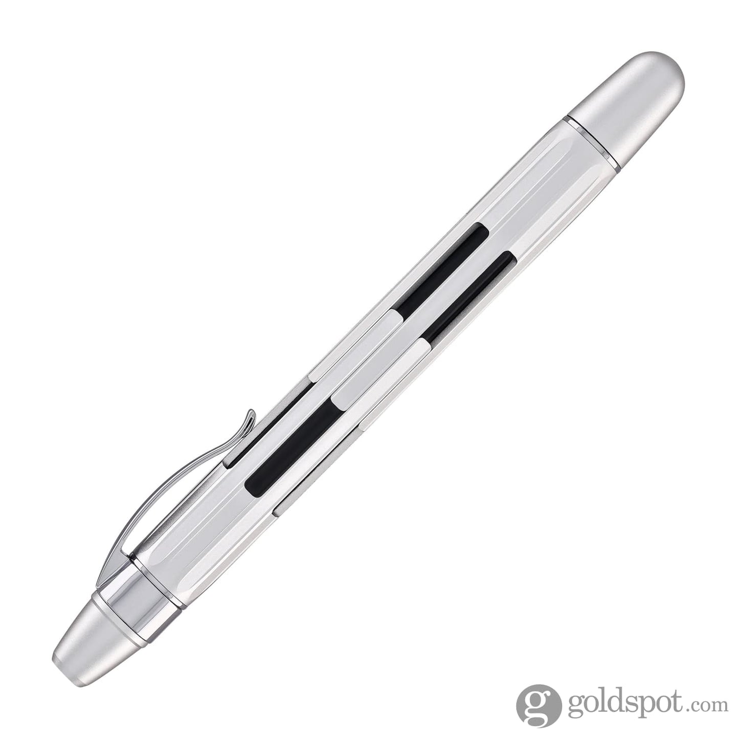 Nahvalur Eclipse Retractable Fountain Pen in Pure Silver Fountain Pen