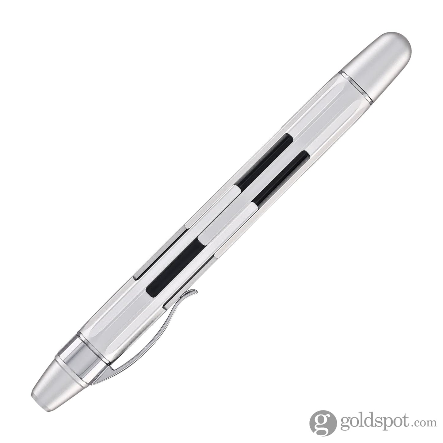 Nahvalur Eclipse Retractable Fountain Pen in Pure Silver Fountain Pen